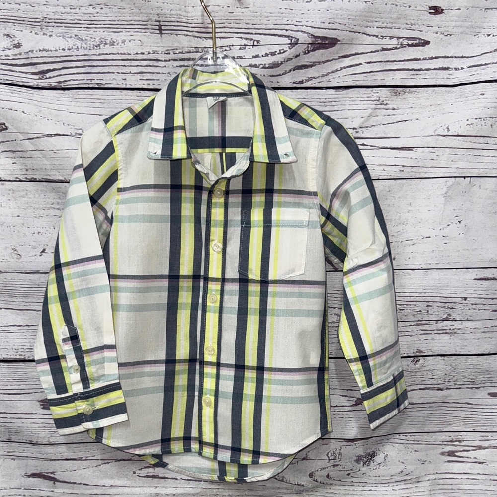 Gap Plaid Long Sleeve Shirt Size 4
